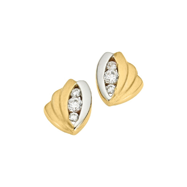 Ohrstecker Gold Bicolor