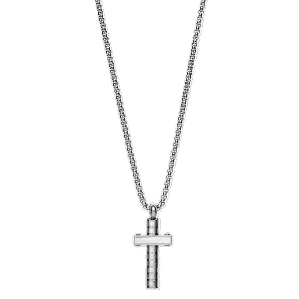 Kette mit Kreuzanhänger Edelstahl