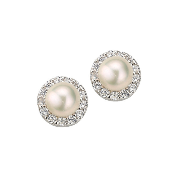 Ohrstecker Silber Perle