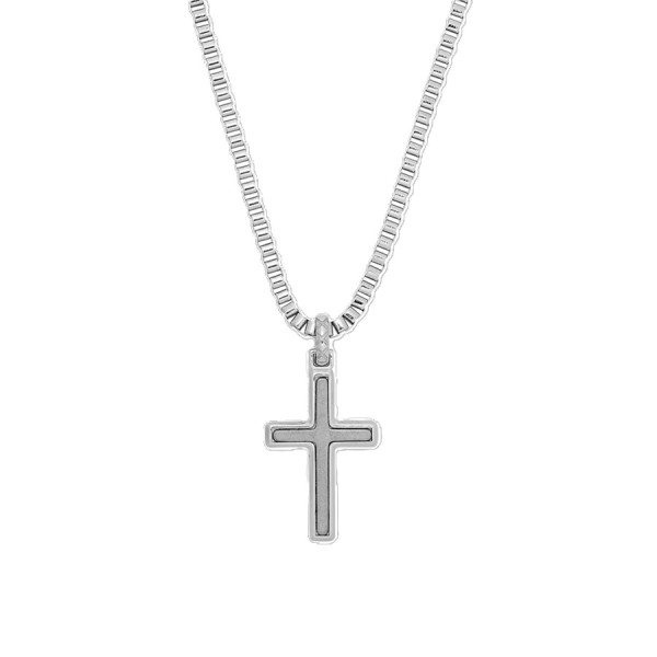 Kette mit Kreuzanhänger Edelstahl