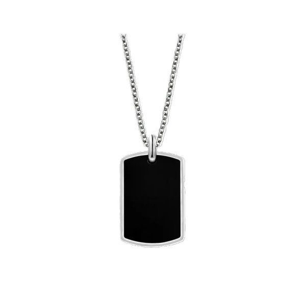 Kette mit Dog Tag Anhänger Edelstahl