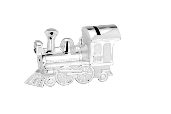 Spardose Lokomotive versilbert
