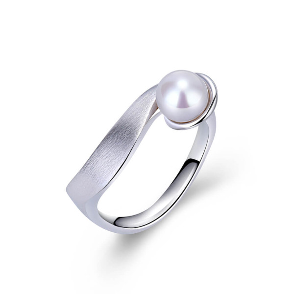 Ring Silber Zuchtperle