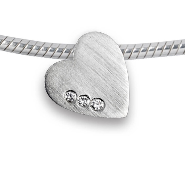 Anhänger Silber Herz Diamanten 0,03ct