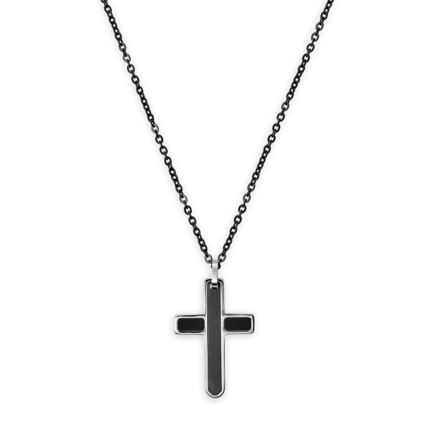 Halskette mit Kreuz Edelstahl