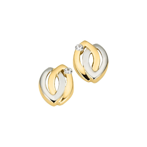 Ohrstecker Gold Bicolor