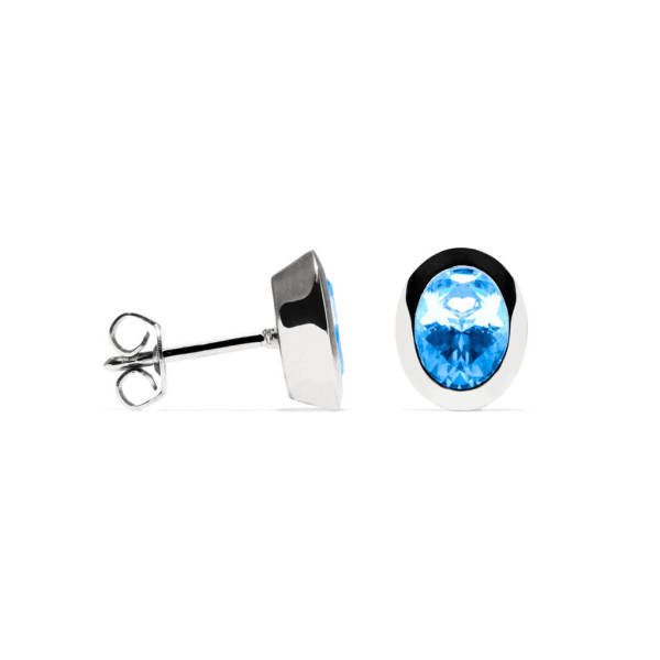 Ohrstecker Silber Swiss Blue Topas 1,6ct