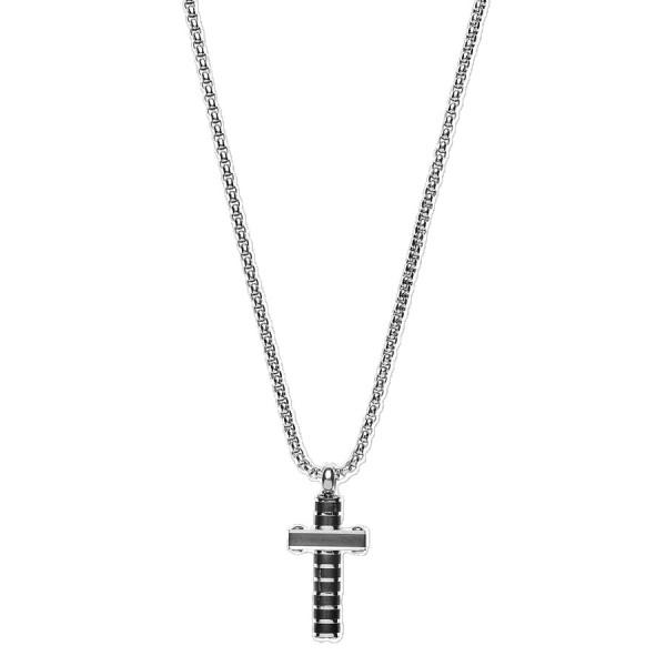 Kette mit Kreuzanhänger Edelstahl
