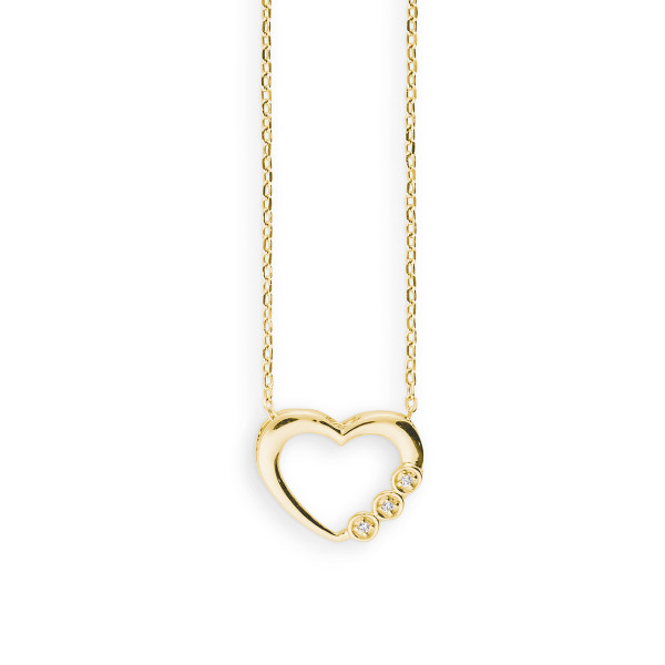 Collier Gold Herz Brillanten