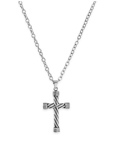 Kette mit Kreuzanhänger Edelstahl