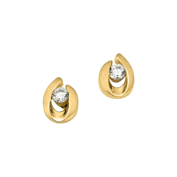 Ohrstecker Gold Zirkonia