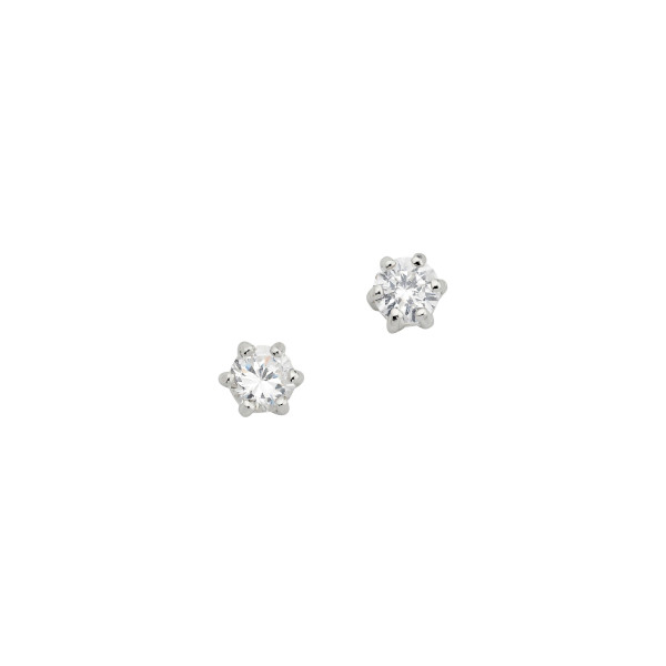 Ohrstecker Silber Zirkonia 4mm