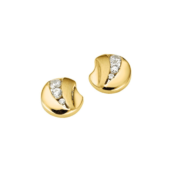 Ohrstecker Gold Zirkonia