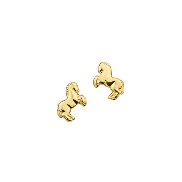 Ohrstecker Gold Pferd