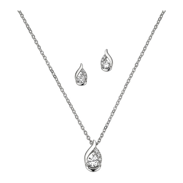 Set Silber Zirkonia